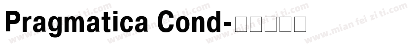 Pragmatica Cond字体转换